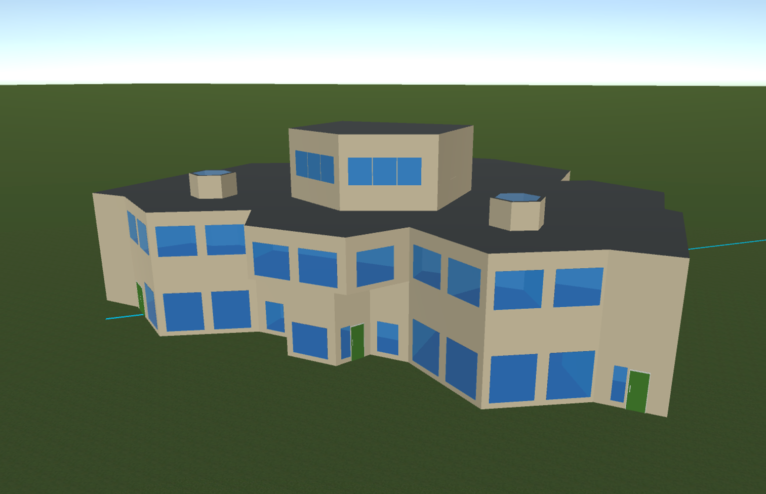 3D building.